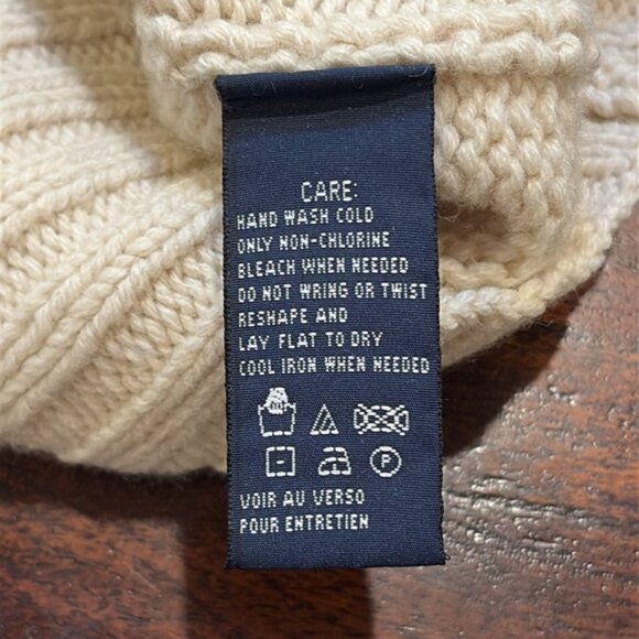 Ralph Lauren Vintage Fair Isle Hand Knit Tricote A La Main Wool Sweater Medium - Picture 10 of 10
